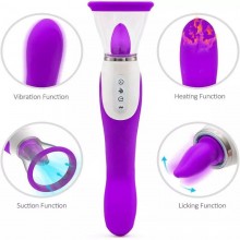 3-in-1 Clitoris Licker Pussy Pump Sucker G-spot Vibrator